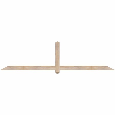 Ekena Millwork Eugene Smooth Timber Gable Bracket, Douglas Fir, 96"W x 24"H x 3 1/2"D x 3 1/2"F, 6/12 Pitch GBW096X24X0404EUG00SDF